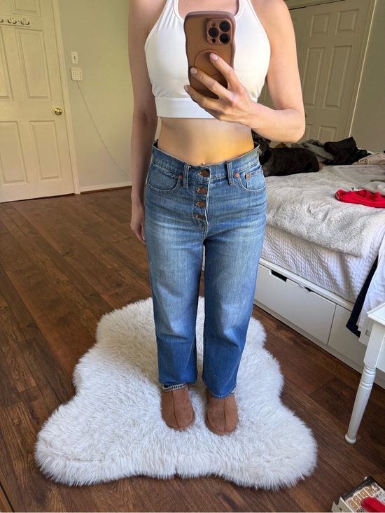 Madewell Denim - Madewell Medium Blue High-Rise Straight-Leg Jeans